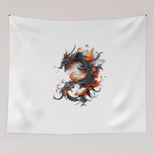 Item preview, A High-Contrast Tattoo Art Vector Illustration of Dragon designed and sold by Rui Huang.