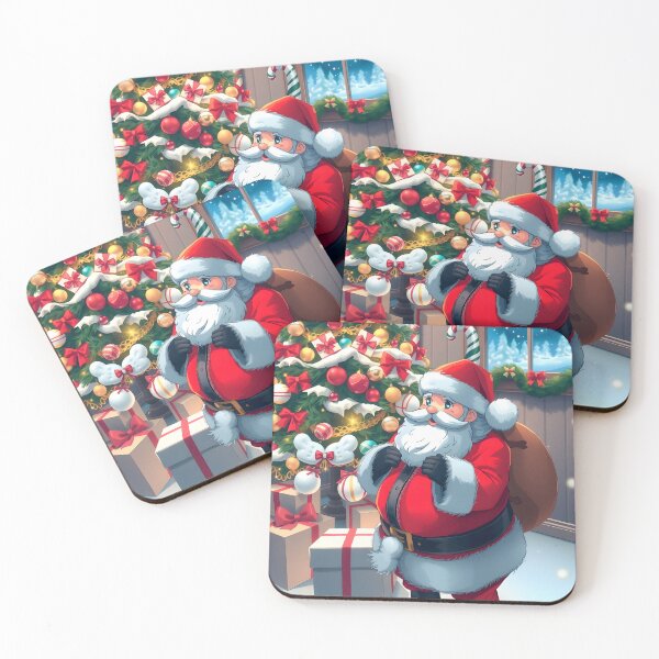 Item preview, Santa anime style and christmas tree designed and sold by PineSunStudio.