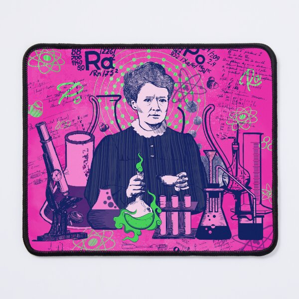Item preview, Maria Skłodowska-Curie in green and pink designed and sold by Drawmecute.