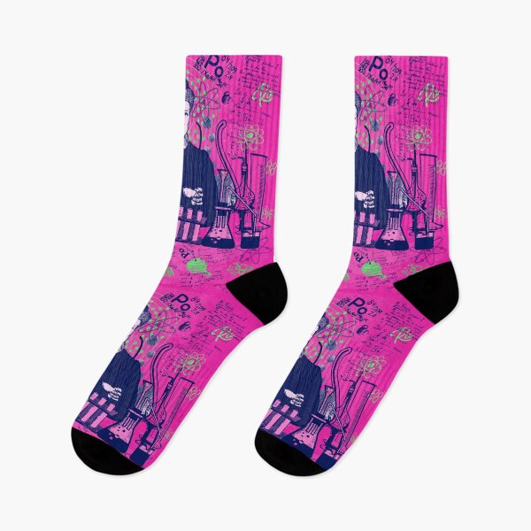 Item preview, Maria Skłodowska-Curie in green and pink designed and sold by Drawmecute.
