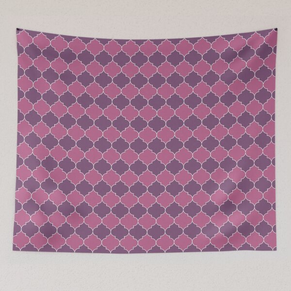 Item preview, Moroccan trellis pink and purple pattern designed and sold by sasyall.