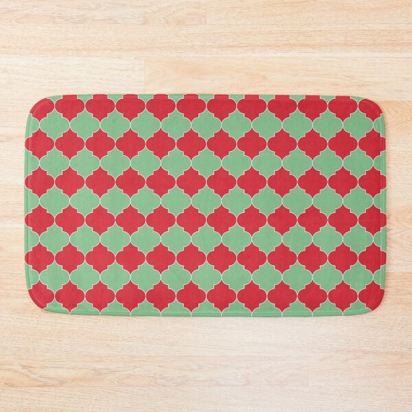 Item preview, Moroccan trellis red and green pattern designed and sold by sasyall.