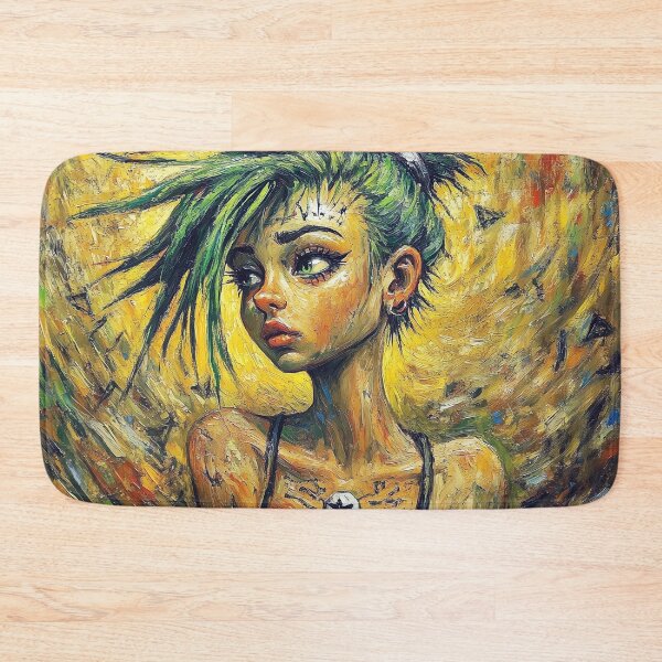 Item preview, Punk Girl in the style of Vincent Van Gogh designed and sold by Shoot-The-Moon.