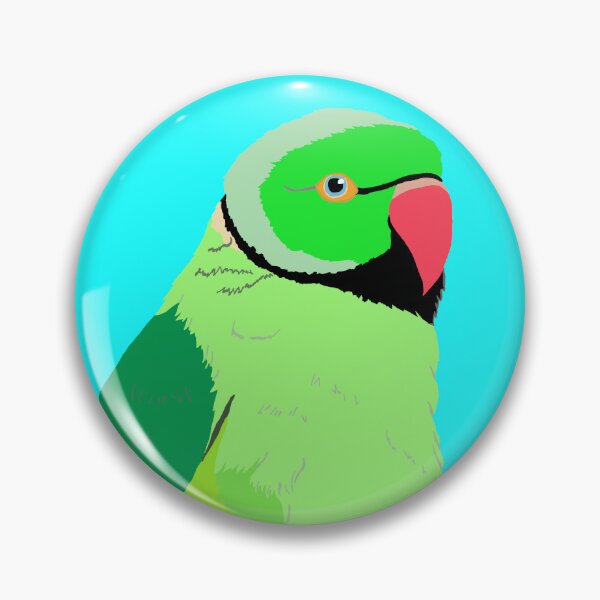 Item preview, Cute Indian Ringneck Parakeet Green Version designed and sold by TiffinByLK.