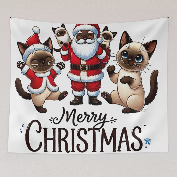 Item preview, Festive Cats Celebrating Christmas - Cute Holiday Illustration designed and sold by meesub.