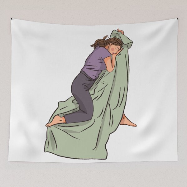 Item preview, Women in purple pajama and she is sleeping  designed and sold by Hessah-HA.