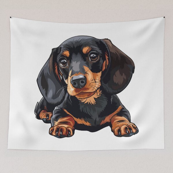 Aperçu de l'œuvre Chiot Teckel créée et vendue par VelvetRoom.