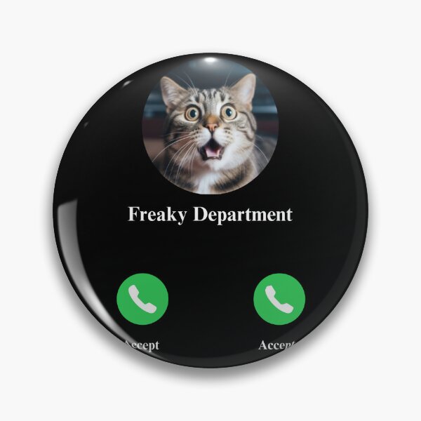 Item preview, Freaky Department calling meme cat designed and sold by MilkyForest.