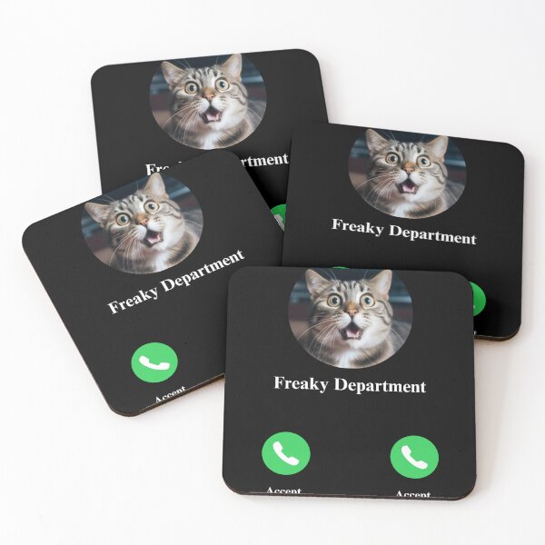 Item preview, Freaky Department calling meme cat designed and sold by MilkyForest.