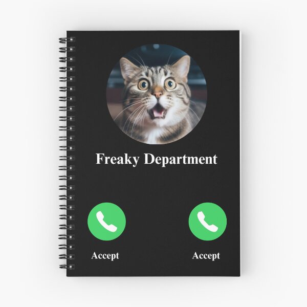 Item preview, Freaky Department calling meme cat designed and sold by MilkyForest.