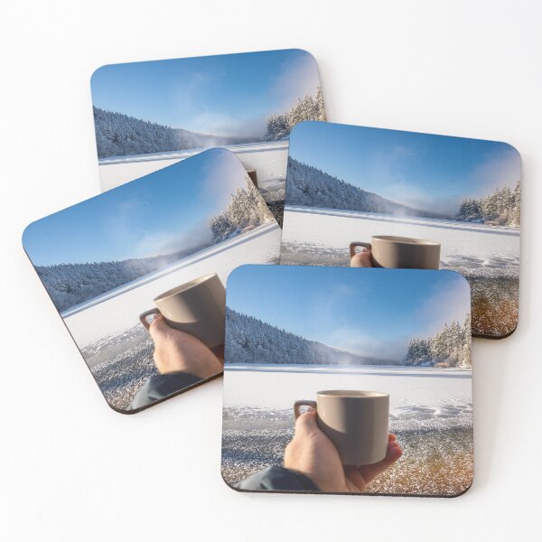 Item preview, Hot coffee and  a icy lake designed and sold by Photopat.