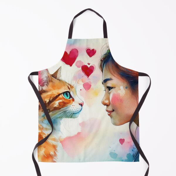 Item preview, Beautiful red cat looking lovingly at child designed and sold by Photopat.