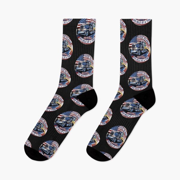 Item preview, Semi Truck Drivers American Flag Keeping The World Moving One Mile At A Time Truckers designed and sold by tamdevo1.