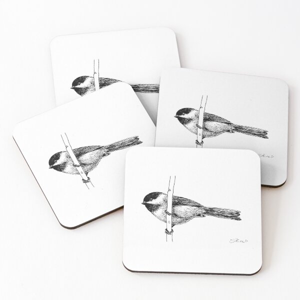 Item preview, Carolina Chickadee Ink Drawing designed and sold by LauraWolfArtist.