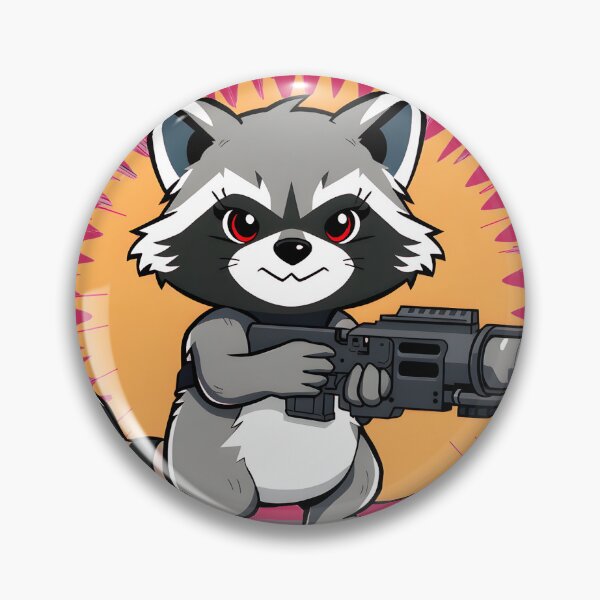 Item preview, Cute angry raccoon with a gun designed and sold by PineSunStudio.