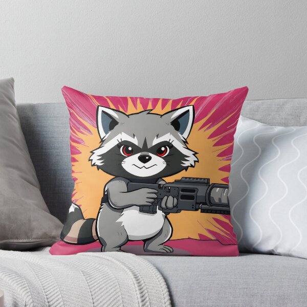 Item preview, Cute angry raccoon with a gun designed and sold by PineSunStudio.