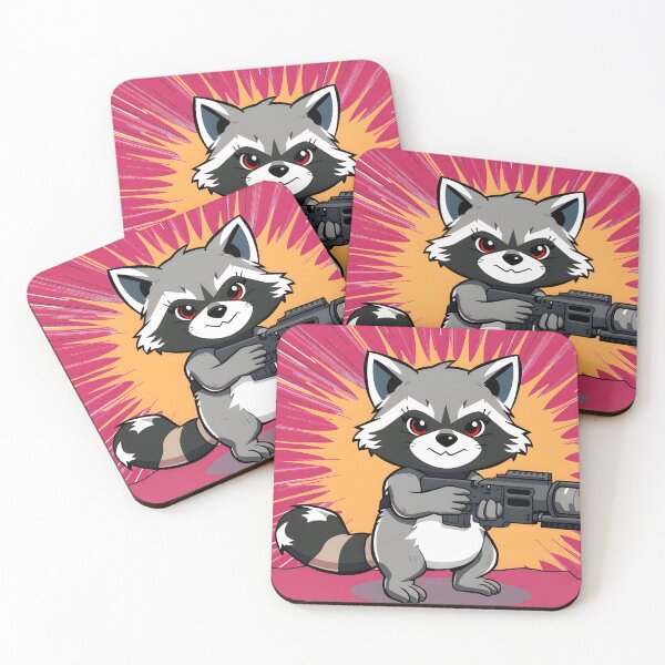 Item preview, Cute angry raccoon with a gun designed and sold by PineSunStudio.