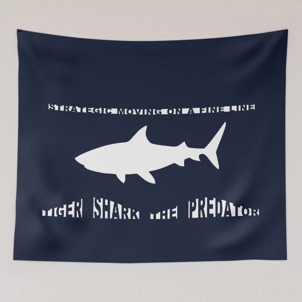 Item preview, Tiger Shark, The Predator - Strategic Moving on a Fine Line, Unique designed and sold by villacreativa.