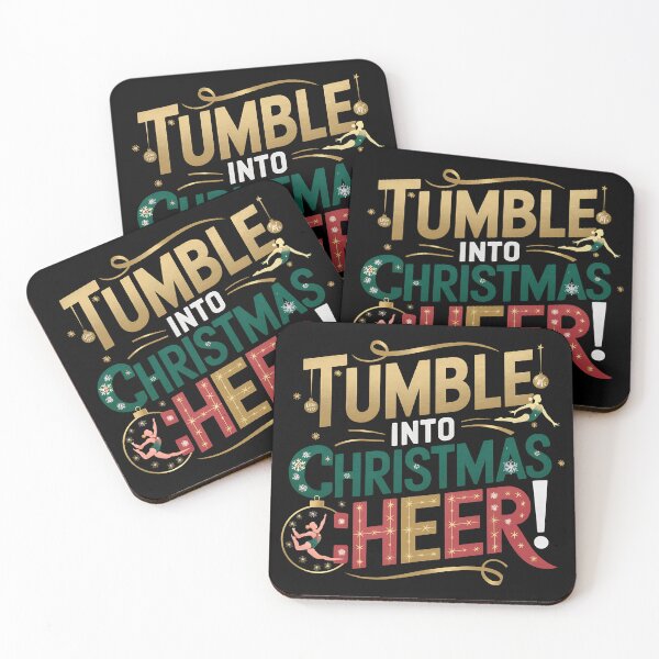 Item preview, Christmas Gymnastics Fun – Tumble Into Cheer! - A gift for gymnastics enthusiasts who love the holiday spirit. designed and sold by ZyziowskyArt.