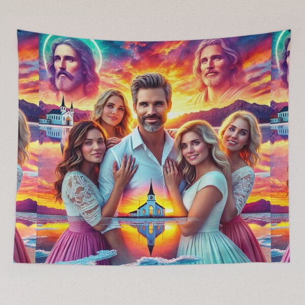 Item preview, Salt Lake Holy Polygamy Sunset Reflection Lord God in the Sky designed and sold by Meta2Physical.