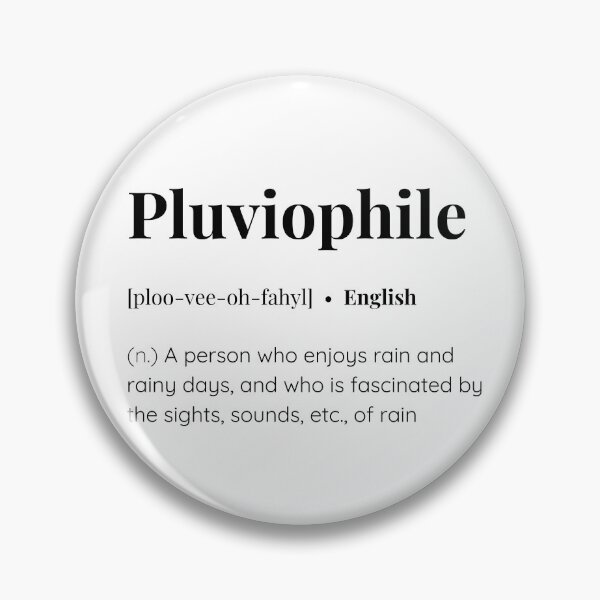 Item preview, Pluviophile english word meaning designed and sold by SimplyMots.