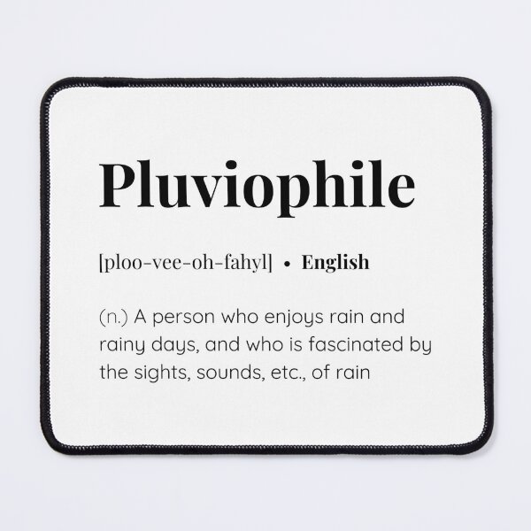 Item preview, Pluviophile english word meaning designed and sold by SimplyMots.