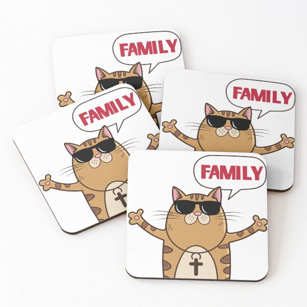 Item preview, Sassy Sausage Cat - Cat & Curious with Funny "FAMILY" Quote designed and sold by oakzter.