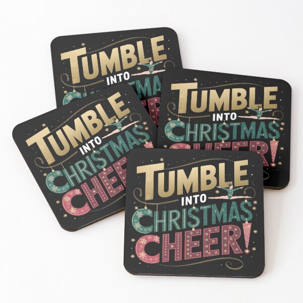 Item preview, Christmas Gymnastics Fun – Tumble Into Cheer! - A gift for gymnastics enthusiasts who love the holiday spirit. designed and sold by ZyziowskyArt.