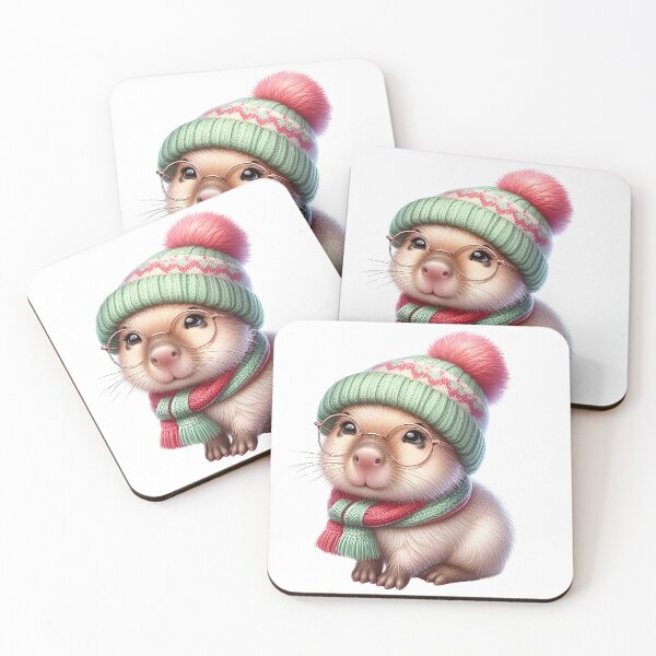 Item preview, Adorable A0523 Capybara Winter: Cute, Cozy, and Perfect for Winter-Themed Décor, Gifts & Collectibles – Embrace the Warmth of Winter designed and sold by angieart68.