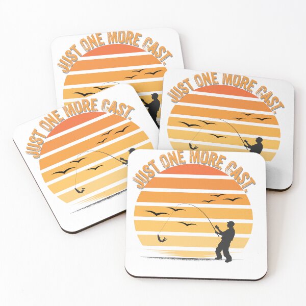 Item preview, Just One More Cast - Retro Fisherman Silhouette Design designed and sold by JCRockDesign.