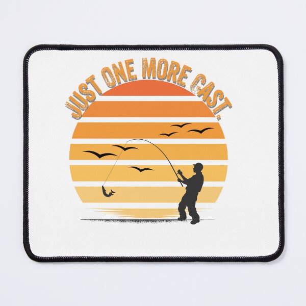 Item preview, Just One More Cast - Retro Fisherman Silhouette Design designed and sold by JCRockDesign.