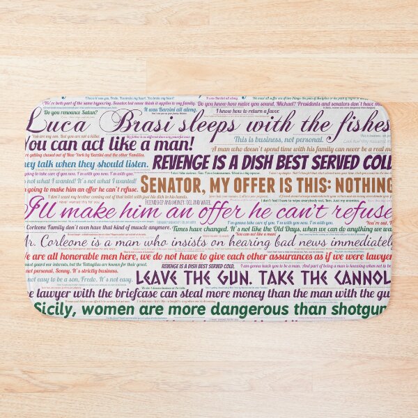 Item preview, Godfather Quotes designed and sold by Montage-Madness.
