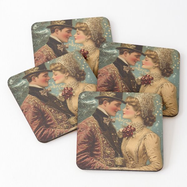 Item preview, Vintage Christmas couple designed and sold by MendaciousMina.