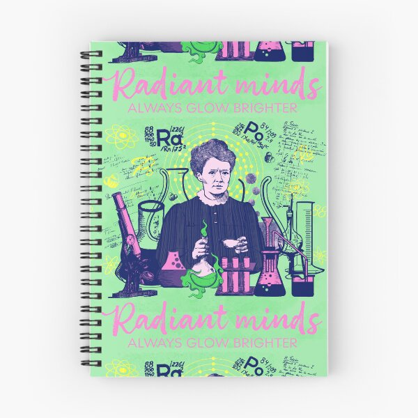 Item preview, Maria Skłodowska-Curie in green and pink; pastel; Radiant minds designed and sold by Drawmecute.