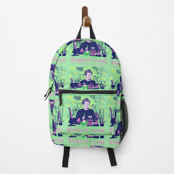 Item preview, Maria Skłodowska-Curie in green and pink; pastel; Radiant minds designed and sold by Drawmecute.