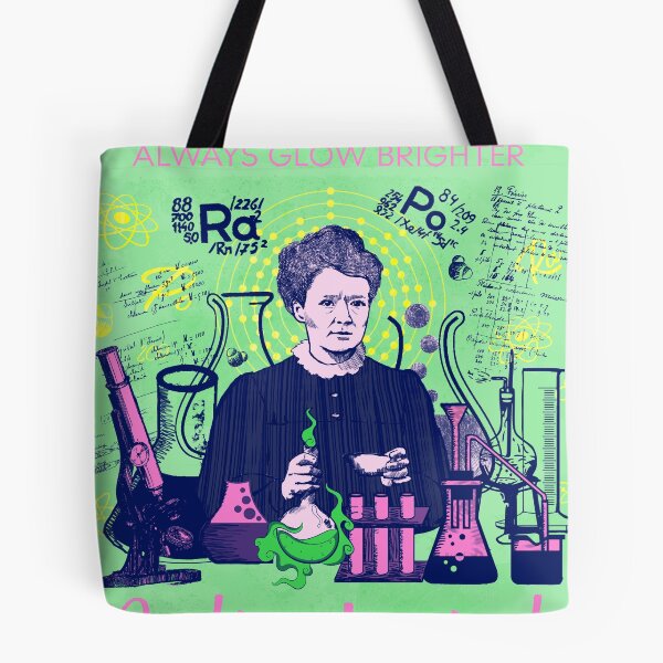 Item preview, Maria Skłodowska-Curie in green and pink; pastel; Radiant minds designed and sold by Drawmecute.