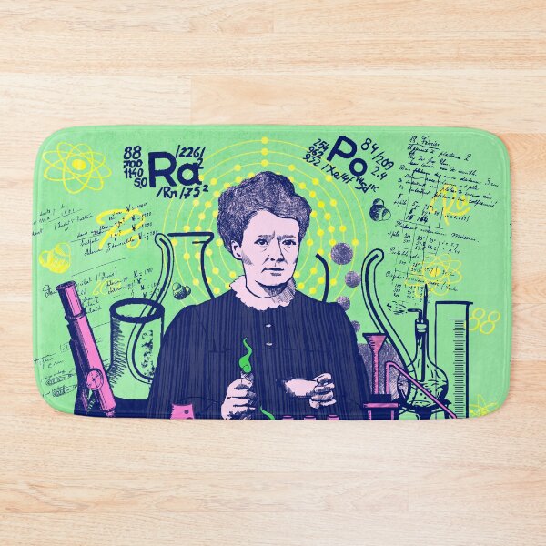 Item preview, Maria Skłodowska-Curie in green and pink; pastel; Radiant minds designed and sold by Drawmecute.