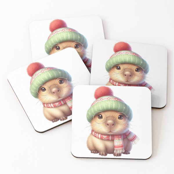 Item preview, Adorable A0523 Capybara Winter: Cute, Cozy, and Perfect for Winter-Themed Décor, Gifts & Collectibles – Embrace the Warmth of Winter designed and sold by angieart68.