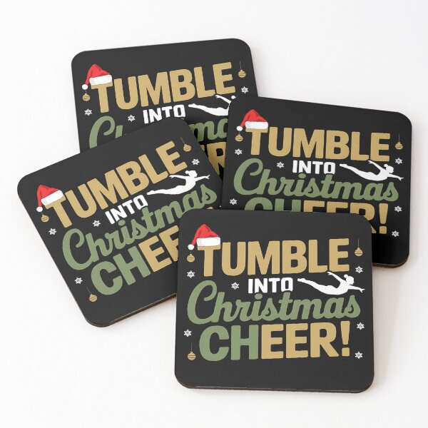 Item preview,  Christmas Gymnastics Fun – Tumble Into Cheer! - A gift for gymnastics enthusiasts who love the holiday spirit. designed and sold by ZyziowskyArt.