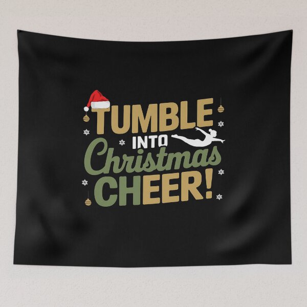 Item preview,  Christmas Gymnastics Fun – Tumble Into Cheer! - A gift for gymnastics enthusiasts who love the holiday spirit. designed and sold by ZyziowskyArt.