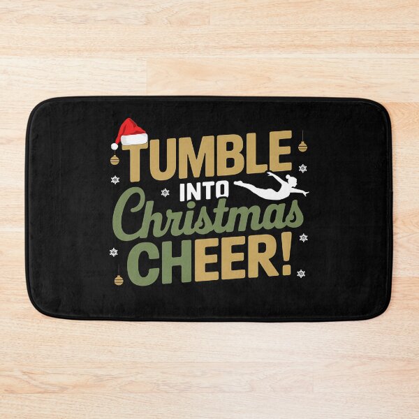 Item preview,  Christmas Gymnastics Fun – Tumble Into Cheer! - A gift for gymnastics enthusiasts who love the holiday spirit. designed and sold by ZyziowskyArt.