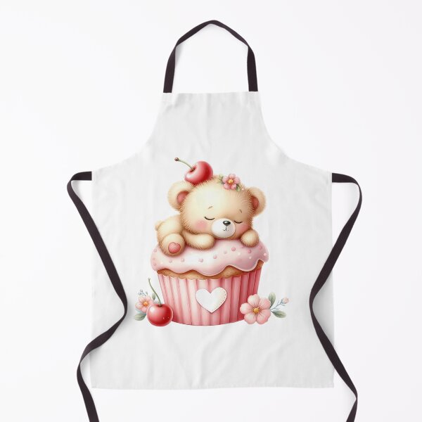 Item preview, Adorable A0526 Fluffy Bear on Cupcake: Cute and Unique Decoration for Gifting, Celebrations, and Collectors – Sweet and Delightful designed and sold by angieart68.