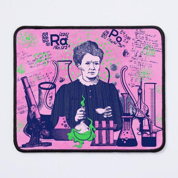 Item preview, Pastel Maria Skłodowska-Curie in green and pink; Radiant minds designed and sold by Drawmecute.