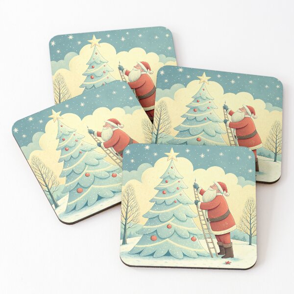 Item preview, Christmas tree and Santa designed and sold by AhArtMe.
