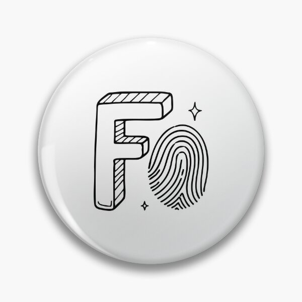 Item preview, Illustration of Letter F Beside Fingerprint designed and sold by rasagamastore.