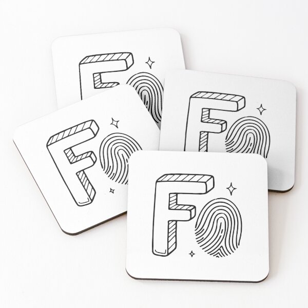 Item preview, Illustration of Letter F Beside Fingerprint designed and sold by rasagamastore.