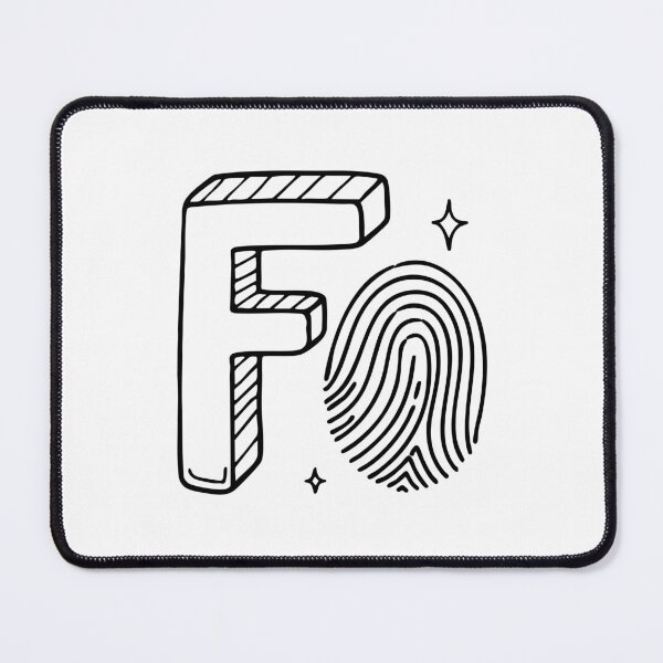 Item preview, Illustration of Letter F Beside Fingerprint designed and sold by rasagamastore.