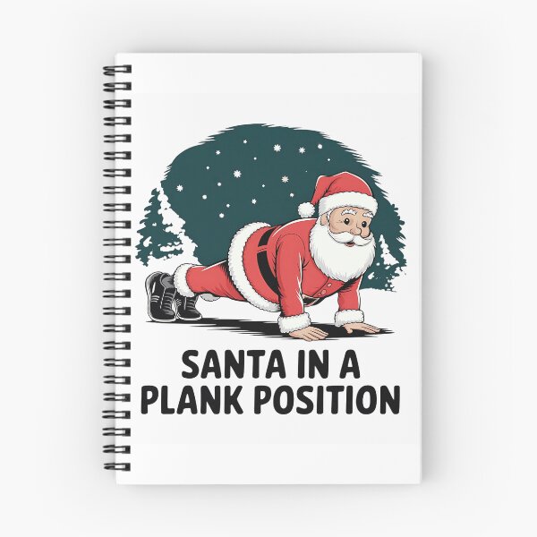 Item preview, Santa in a Plank Position - Funny Fitness Christmas Design designed and sold by Bmd4Fitness.
