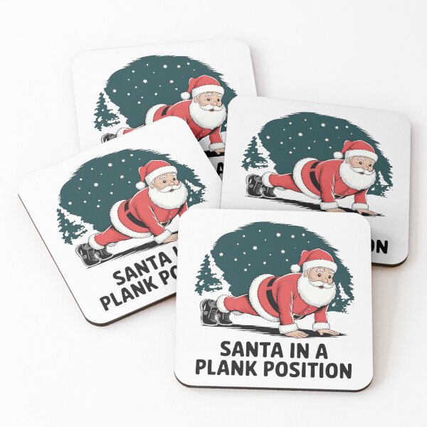 Item preview, Santa in a Plank Position - Funny Fitness Christmas Design designed and sold by Bmd4Fitness.