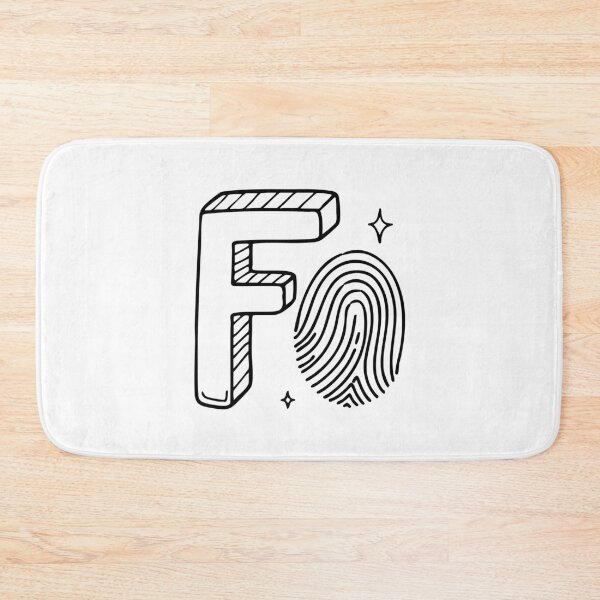 Item preview, Illustration of Letter F Beside Fingerprint designed and sold by rasagamastore.